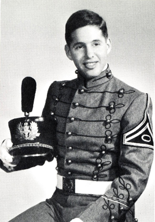 A photograph of Pennsylvania Military College Cadet Larry Liss in uniform.