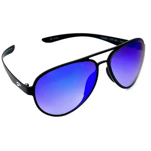 A Pair Of Beautiful Flying Eyes Cooper Aviator Gradient Mirrored Saphire Sunglasses