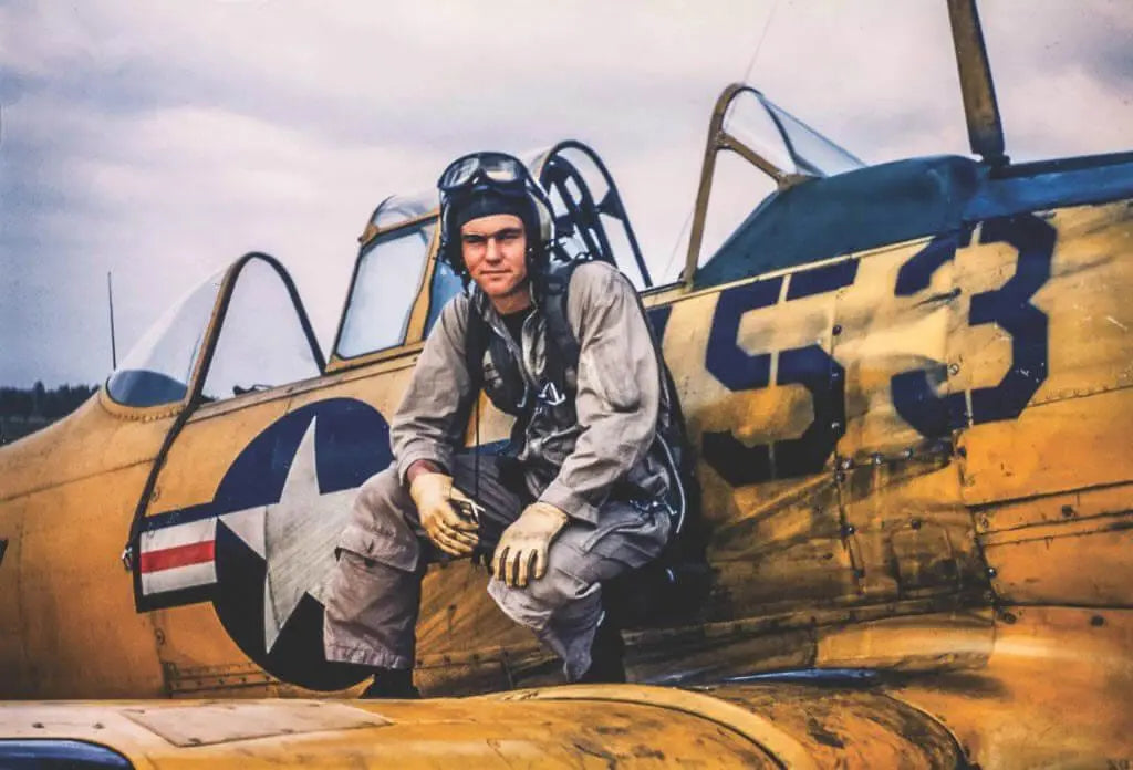 A painting of Dan Pedersen, father of the Naval Fighter Weapons School, more commonly known as "Top Gun"