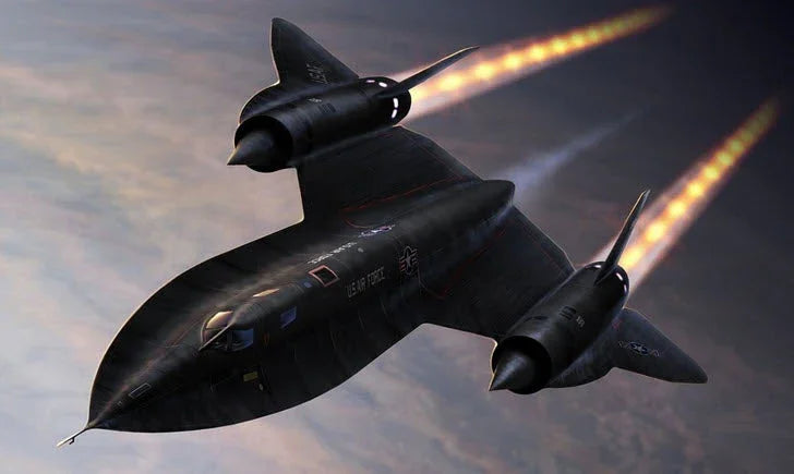 Pictured is the SR-71, unofficially known as the “Blackbird,” was a long-range, advanced, strategic reconnaissance aircraft