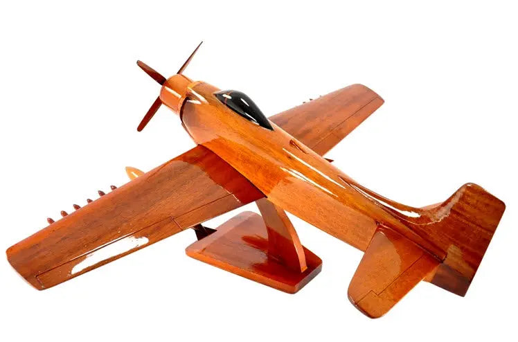 A-1 Sky Raider Natural Wood Aircraft Model--Aviator Sunglasses-Premium Wood Designs