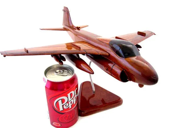 A-6 Intruder Natural Wood Aircraft Model--Aviator Sunglasses-Premium Wood Designs
