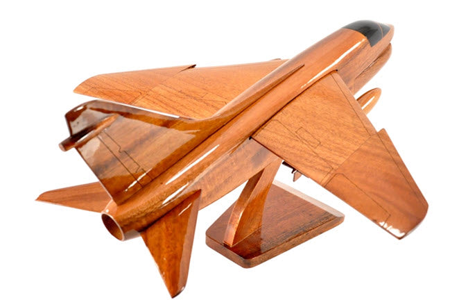 A-7 Corsair Natural Wood Aircraft Model