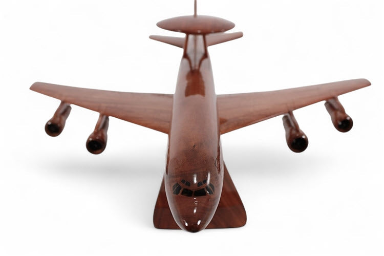 Boeing E-3 Sentry AWACS Natural Mahogany Wood Aircraft Model