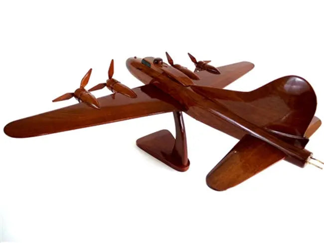 B-17 Flying Fortress Natural Wood Aircraft Model--Aviator Sunglasses-Premium Wood Designs