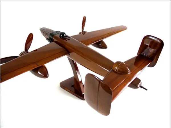 B-25 Mitchell Natural Wood Aircraft Model--Aviator Sunglasses-Premium Wood Designs