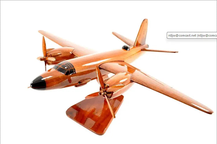 B-26 Marauder Natural Wood Aircraft Model--Aviator Sunglasses-Premium Wood Designs