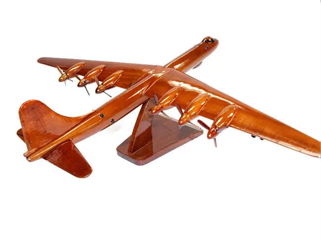 B-36 Peacemaker Natural Wood Aircraft Desk Model--Aviator Sunglasses-Premium Wood Designs