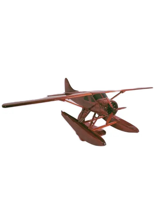 Canadian Beaver Airplane Natural Wood Aircraft Model--Aviator Sunglasses-Premium Wood Designs