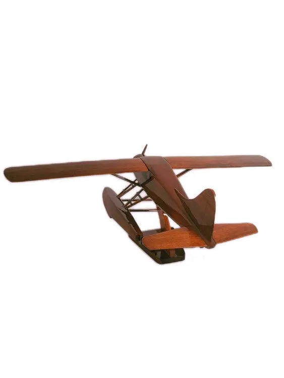 Canadian Beaver Airplane Natural Wood Aircraft Model--Aviator Sunglasses-Premium Wood Designs