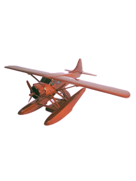 Canadian Beaver Airplane Natural Wood Aircraft Model