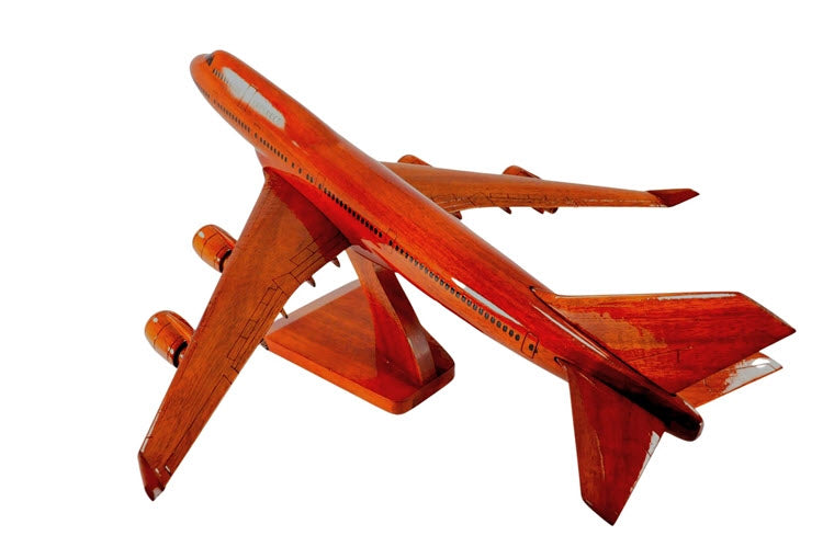 Boeing 747 Premium Airplane Natural Wood Aircraft Desk Model