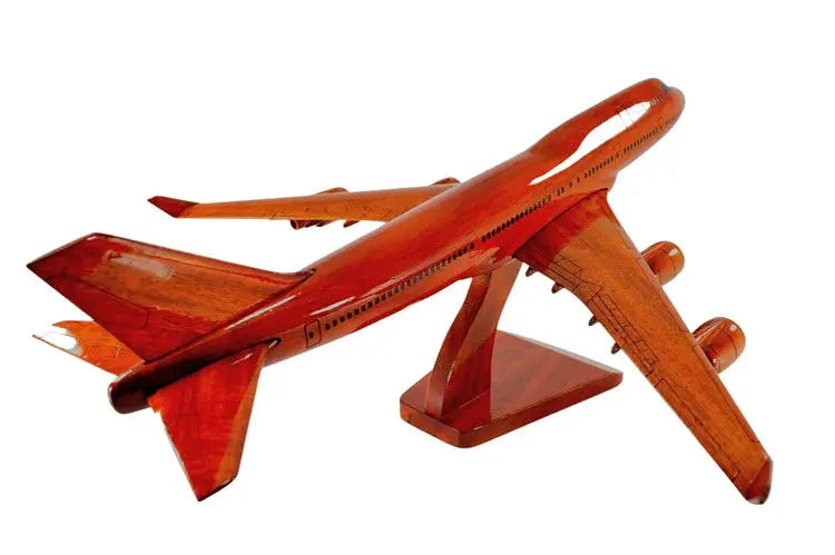 Boeing 747 Premium Airplane Natural Wood Aircraft Desk Model--Aviator Sunglasses-Premium Wood Designs
