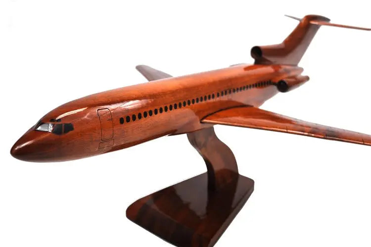 Boeing 727 Premium Airplane Natural Wood Aircraft Desk Model--Aviator Sunglasses-Premium Wood Designs