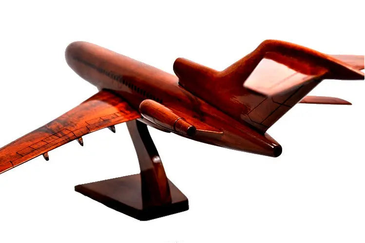 Boeing 727 Premium Airplane Natural Wood Aircraft Desk Model--Aviator Sunglasses-Premium Wood Designs