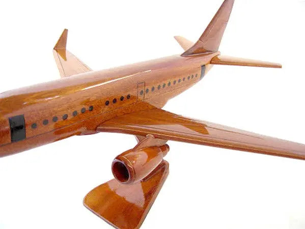 Boeing 737 Premium Airplane Natural Wood Aircraft Desk Model--Aviator Sunglasses-Premium Wood Designs