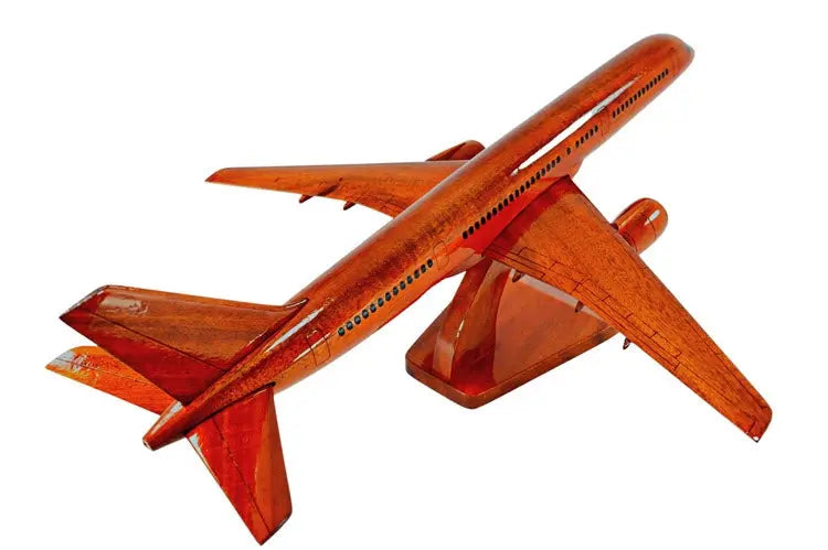 Boeing 757 Premium Airplane Natural Wood Aircraft Desk Model--Aviator Sunglasses-Premium Wood Designs