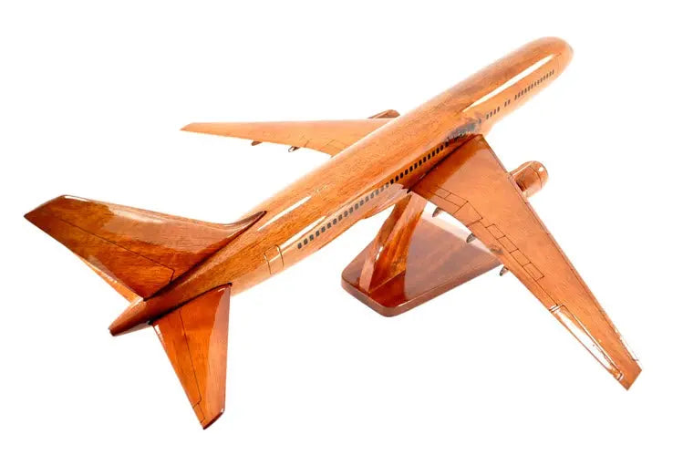 Boeing 767 Premium Airplane Natural Wood Aircraft Desk Model--Aviator Sunglasses-Premium Wood Designs