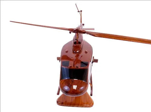 Bell UH-1 Natural Wood Helicopter Model--Aviator Sunglasses-Premium Wood Designs