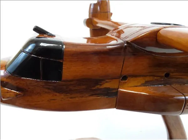 Bell V-22 Osprey Natural Mahogany Wood Aircraft Model--Aviator Sunglasses-Premium Wood Designs