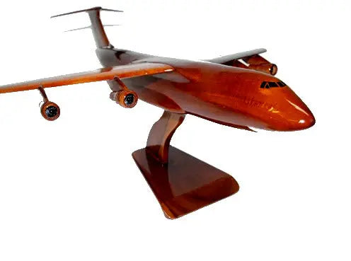 Lockheed C-5 Galaxy Premium Airplane Natural Wood Aircraft Desk Model--Aviator Sunglasses-Premium Wood Designs