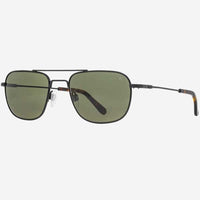 This is the new AO Checkmate model with a Matte Black Frame, Skull Temples, and Calobar™ Green Lenses.