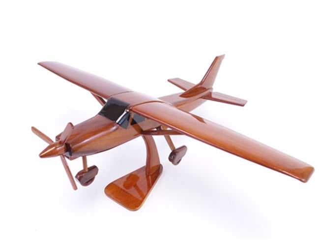 Cessna 182 Skylane Natural Wood Aircraft Model