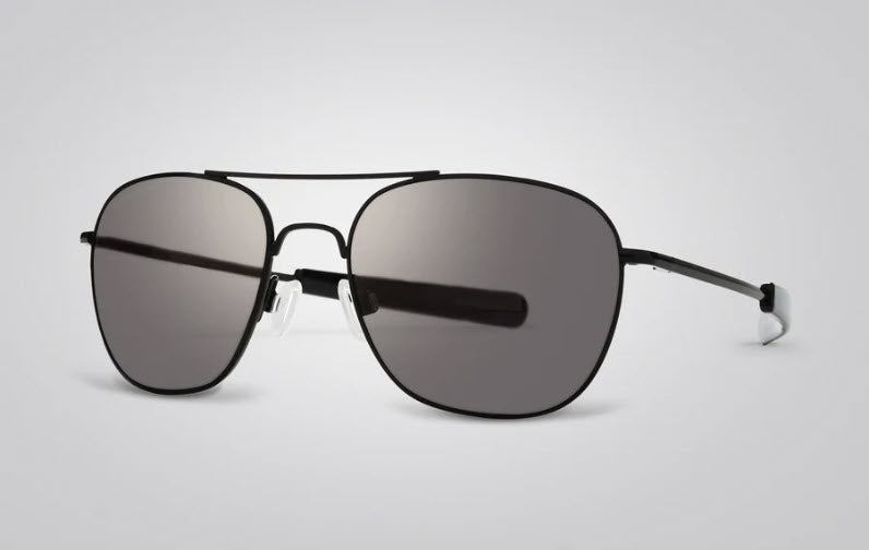 This Freedom Non-Polarized Black Frame Aviator Style sunglass with Gray lenses inspired by the US Military and NASA Astronauts.