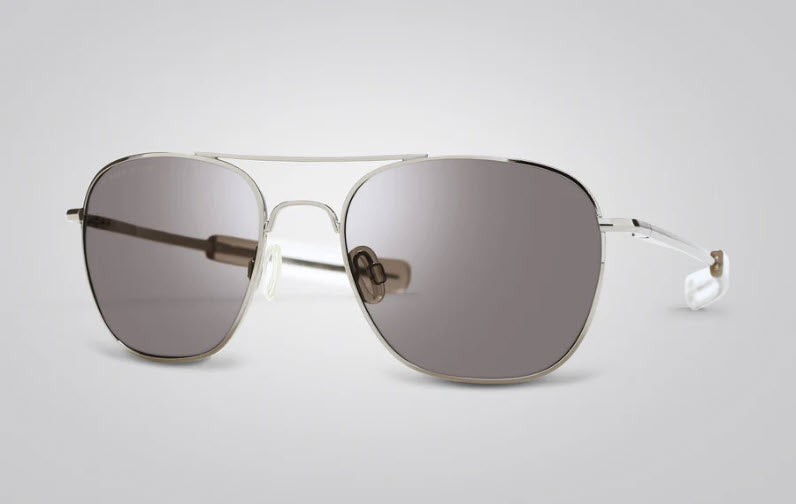 Non-Polarized Gray lens Gold frame aviation sunglasses by Eagle Eyes Optics.