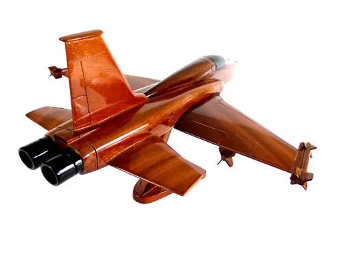 F-5 Freedom Fighter Natural Wood Aircraft Model--Aviator Sunglasses-Premium Wood Designs