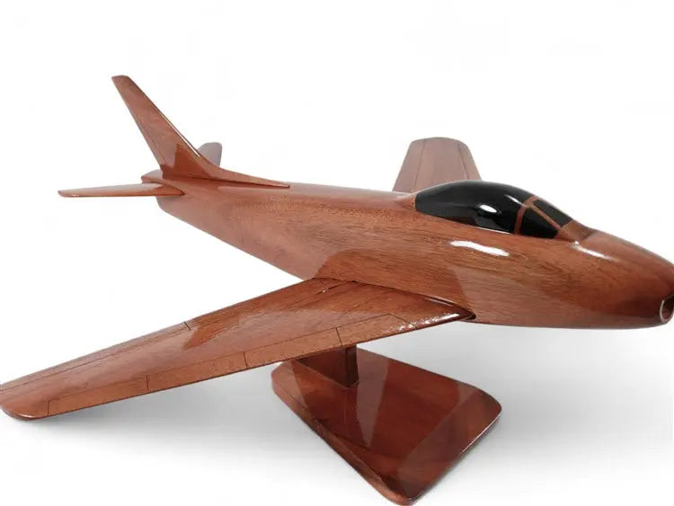 F-86 Sabre Fighter Natural Wood Aircraft Model--Aviator Sunglasses-Premium Wood Designs