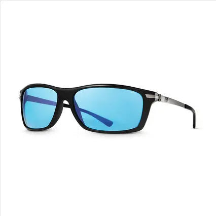 These wrap framed sunglasses combine Titanium/TR90 frames with mineral glass lenses that block 70% of light from reaching your eyes.