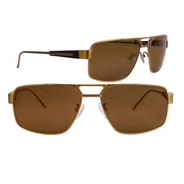 Scheyden C-130 Gold Titanium Frame with Bronze Lens Aviator Sunglasses