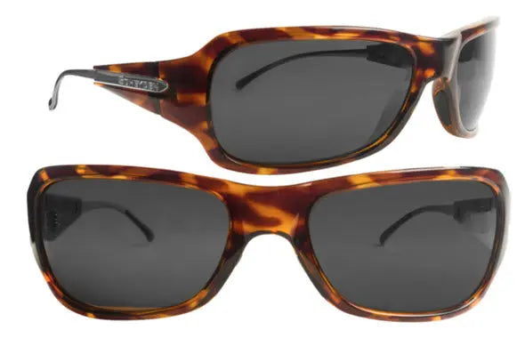 Scheyden Tortoise frame sunglasses with Gray lenses.