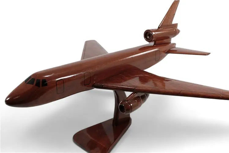 KC-10 Extender Natural Mahogany Wood Aircraft Model--Aviator Sunglasses-Premium Wood Designs