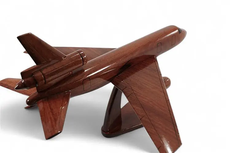 KC-10 Extender Natural Mahogany Wood Aircraft Model--Aviator Sunglasses-Premium Wood Designs
