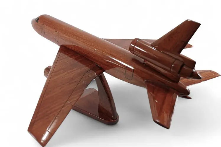 KC-10 Extender Natural Mahogany Wood Aircraft Model--Aviator Sunglasses-Premium Wood Designs