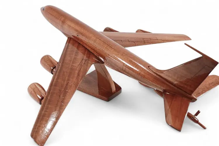 KC-135 Stratortanker Natural Mahogany Wood Aircraft Model--Aviator Sunglasses-Premium Wood Designs