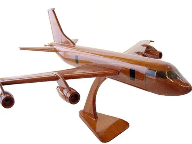 KC-135 Stratortanker Natural Mahogany Wood Aircraft Model--Aviator Sunglasses-Premium Wood Designs