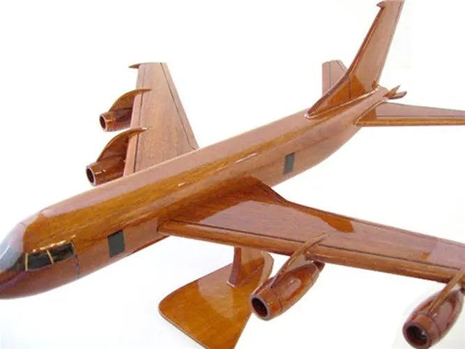 KC-135 Stratortanker Natural Mahogany Wood Aircraft Model--Aviator Sunglasses-Premium Wood Designs