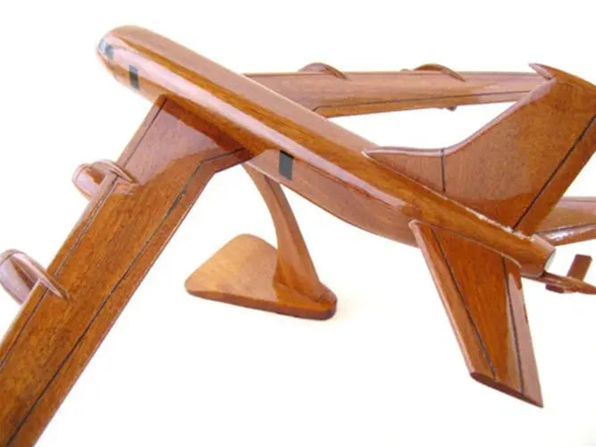 KC-135 Stratortanker Natural Mahogany Wood Aircraft Model--Aviator Sunglasses-Premium Wood Designs