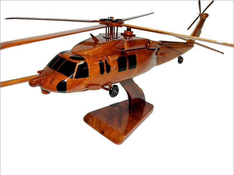 MH-60 Pave Hawk Helicopter Natural Mahogany Wood Aircraft Model