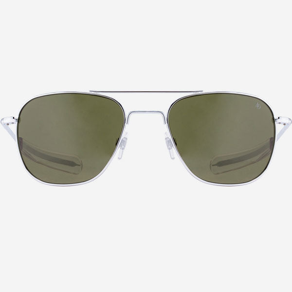 AO Eyewear American Optical Original Pilot Silver Frame Sunglasses