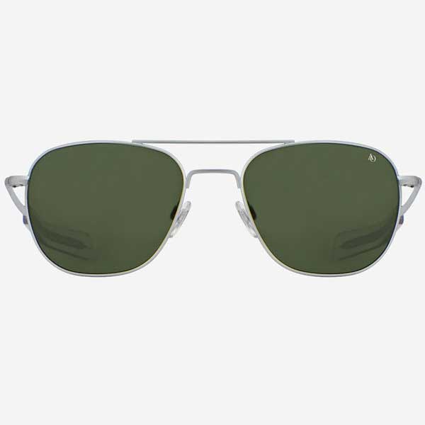 AO Eyewear American Optical Original Pilot Matte Silver Frame Sunglasses
