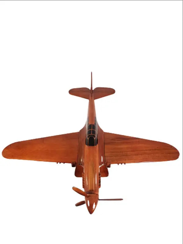P-40 Warhawk Natural Wood Aircraft Model--Aviator Sunglasses-Premium Wood Designs