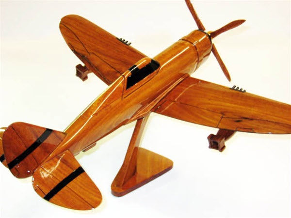 P-47 Thunderbolt Fighter Natural Wood Aircraft Model