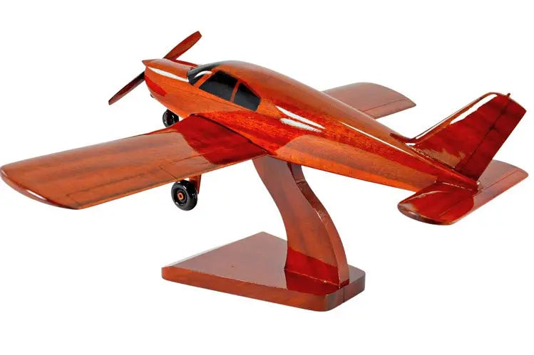 Piper PA-28 Cherokee Airplane Natural Wood Aircraft Model--Aviator Sunglasses-Premium Wood Designs