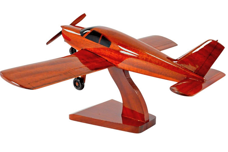 Piper PA-28 Cherokee Airplane Natural Wood Aircraft Model--Aviator Sunglasses-Premium Wood Designs