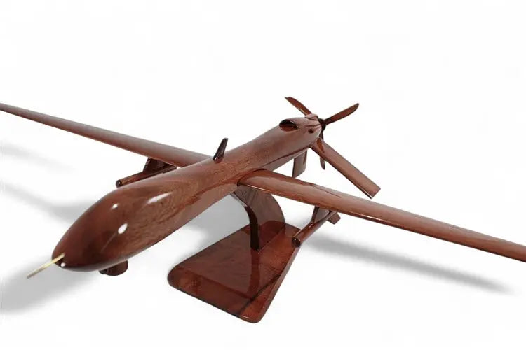 MQ-1 Predator UAV Natural Wood Aircraft Model--Aviator Sunglasses-Premium Wood Designs