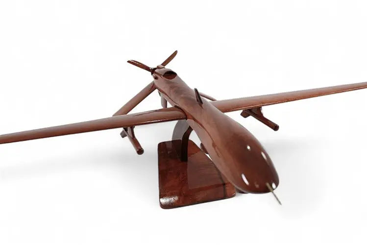MQ-1 Predator UAV Natural Wood Aircraft Model--Aviator Sunglasses-Premium Wood Designs